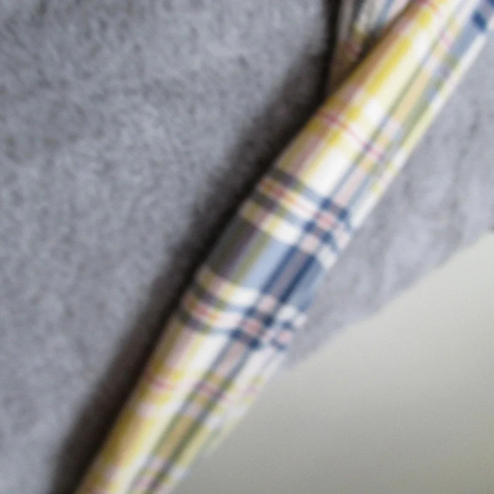 Nautica Shirt Mens Large Yellow Blue Plaid Button Down Long‎ Sleeve Pockets